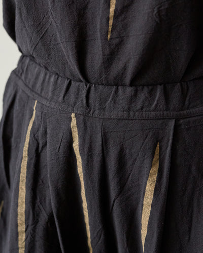Uzi Pleat Pants, Black Scratch