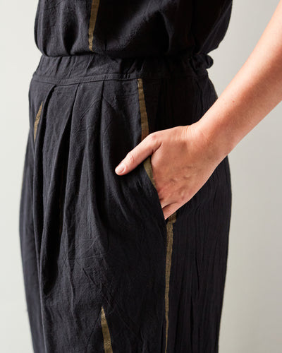 Uzi Pleat Pants, Black Scratch