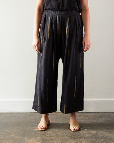 Uzi Pleat Pants, Black Scratch