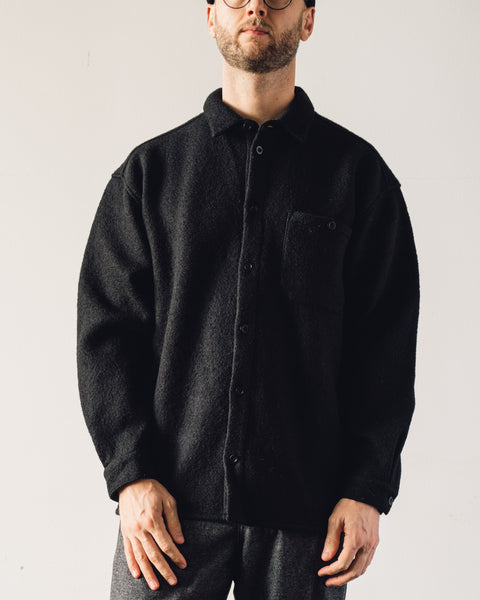 lapiis BRITISH FUR OVERSHIRT【BLACK】 Black Heavyweight Overshirt - TK Maxx UK