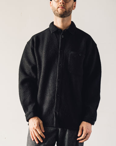 YMC Grizzly Wool Overshirt, Black