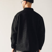 YMC Grizzly Wool Overshirt, Black
