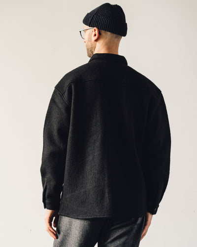 YMC Grizzly Wool Overshirt, Black