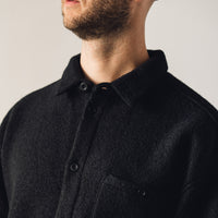 YMC Grizzly Wool Overshirt, Black