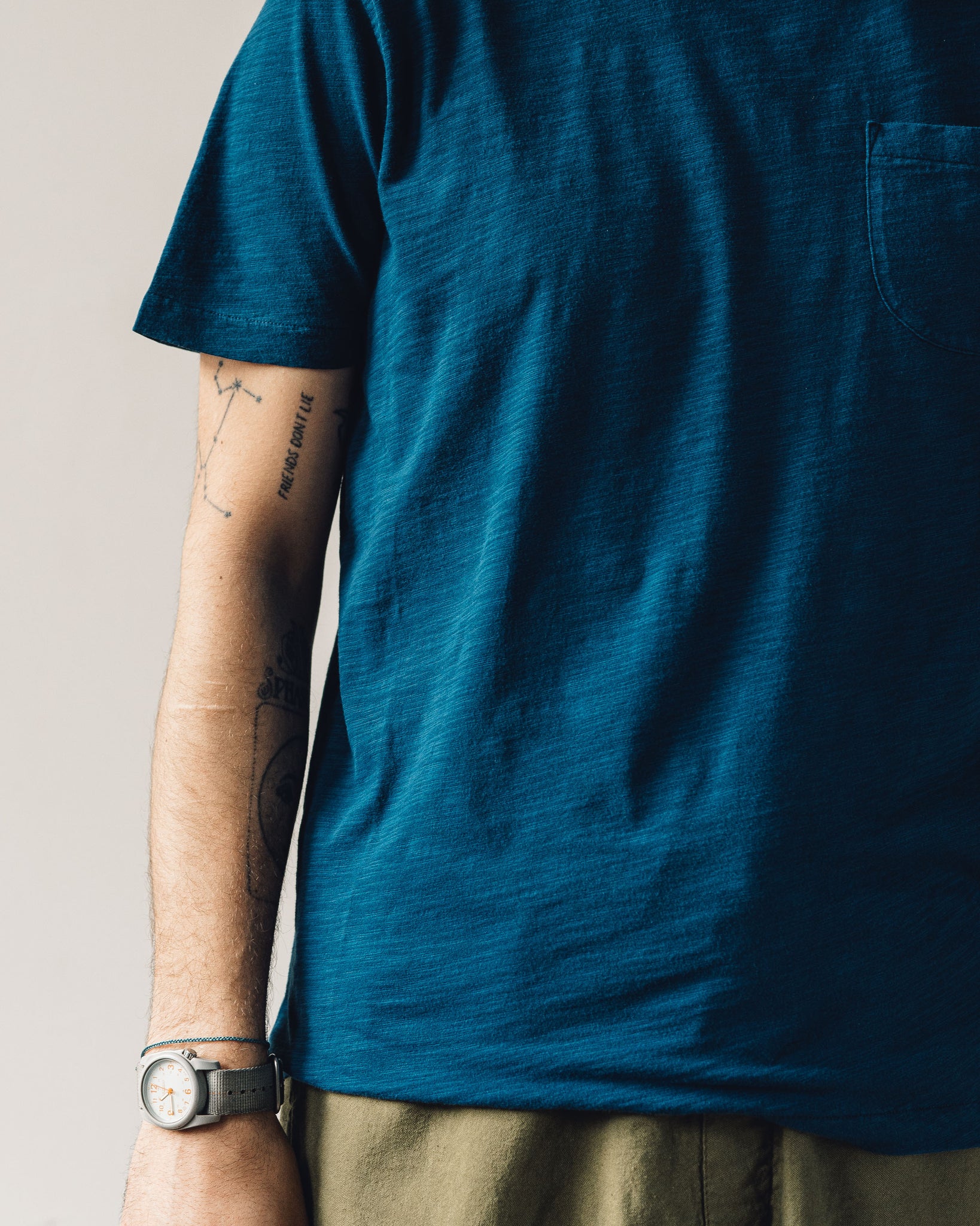 You Must Create Wild Ones Pocket Tee, Blue
