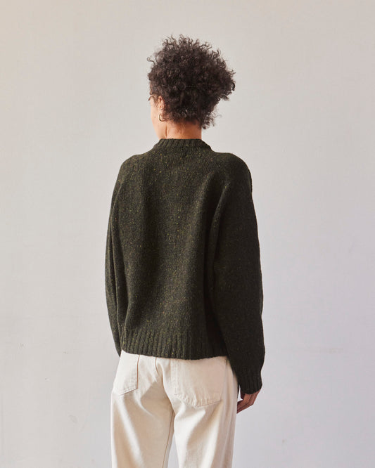 YMC Atomic Cardigan, Dark Green Marl