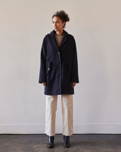YMC Eno Wool Coat, Navy