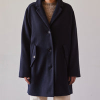 YMC Eno Wool Coat, Navy