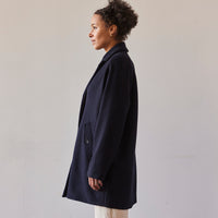YMC Eno Wool Coat, Navy
