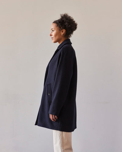 YMC Eno Wool Coat, Navy