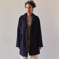 YMC Eno Wool Coat, Navy