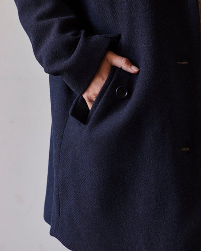 YMC Eno Wool Coat, Navy