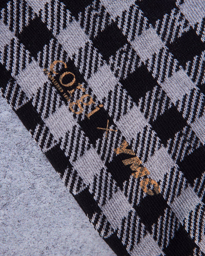 YMC Gingham Sock, Black