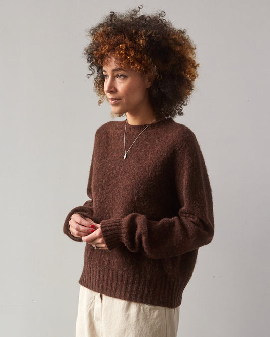 YMC Jets Crew Sweater, Brown