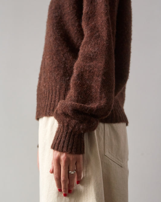 YMC Jets Crew Sweater, Brown