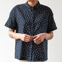 YMC Marianne Short Sleeve Shirt, Navy