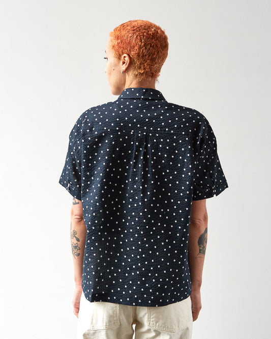 YMC Marianne Short Sleeve Shirt, Navy