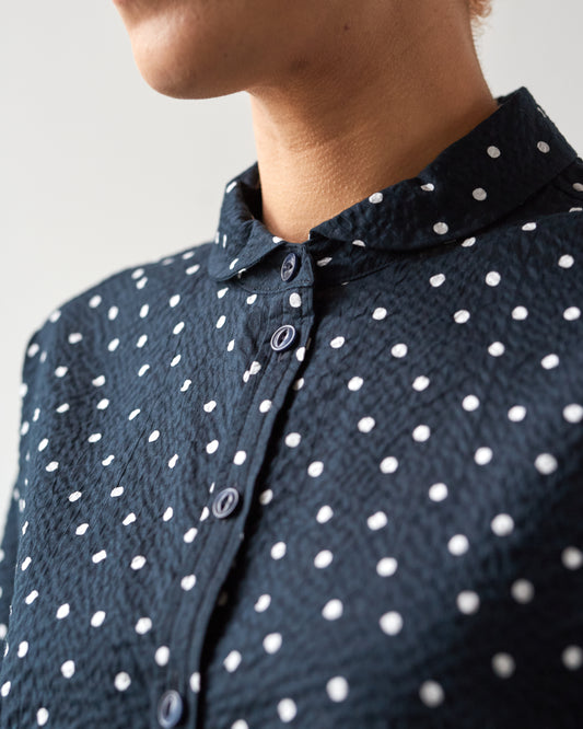 YMC Marianne Short Sleeve Shirt, Navy