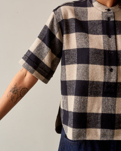 You Must Create Manon Shirt, Navy Check