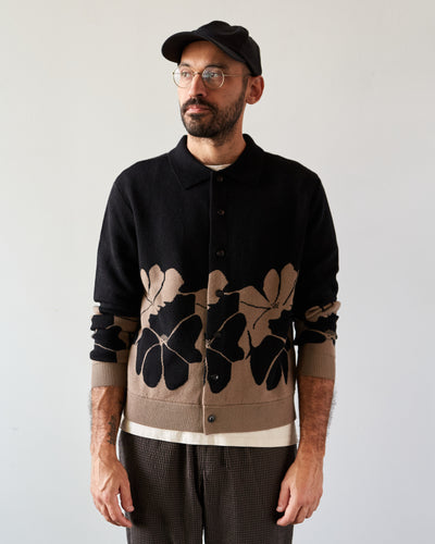 You Must Create Rat Pack Knit Cardigan, Black/Brown