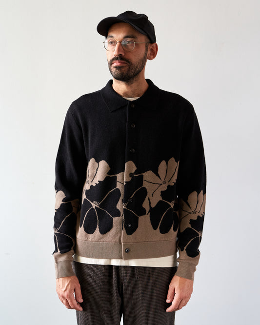 You Must Create Rat Pack Knit Cardigan, Black/Brown