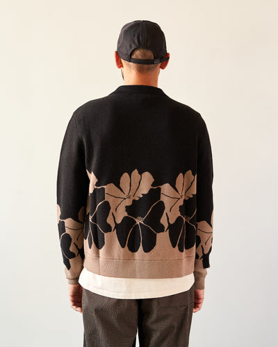 You Must Create Rat Pack Knit Cardigan, Black/Brown