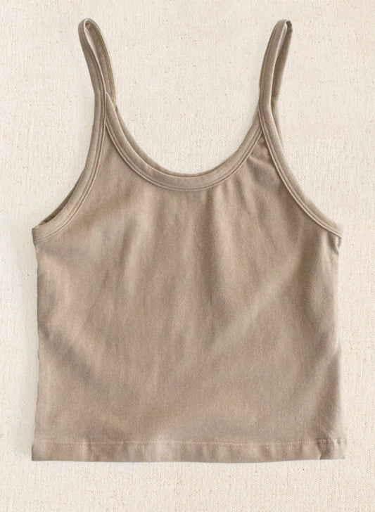 ARQ Crop Tank, Taupe