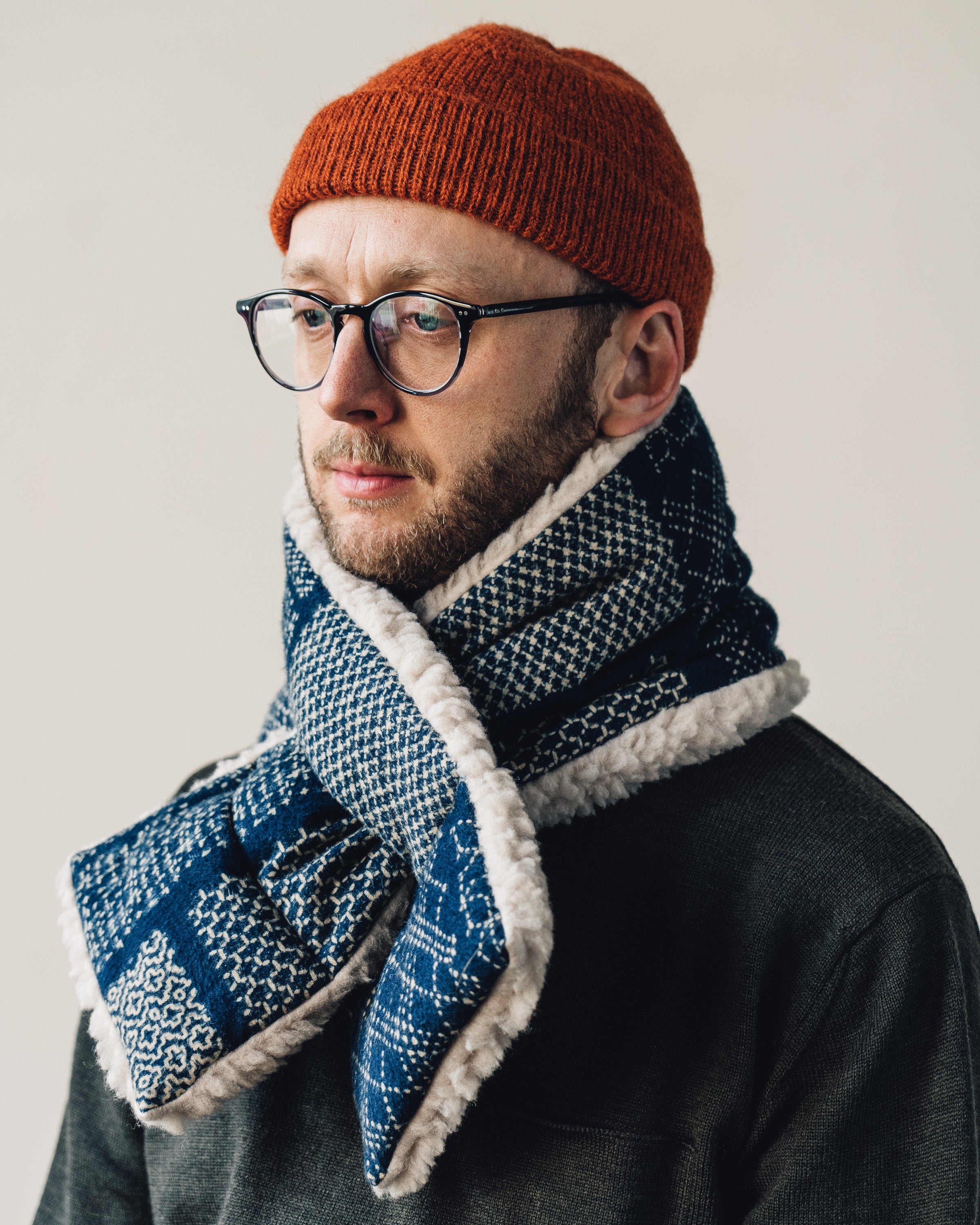 Kapital Sashiko Dye Kesa Scarf, Indigo – Glasswing