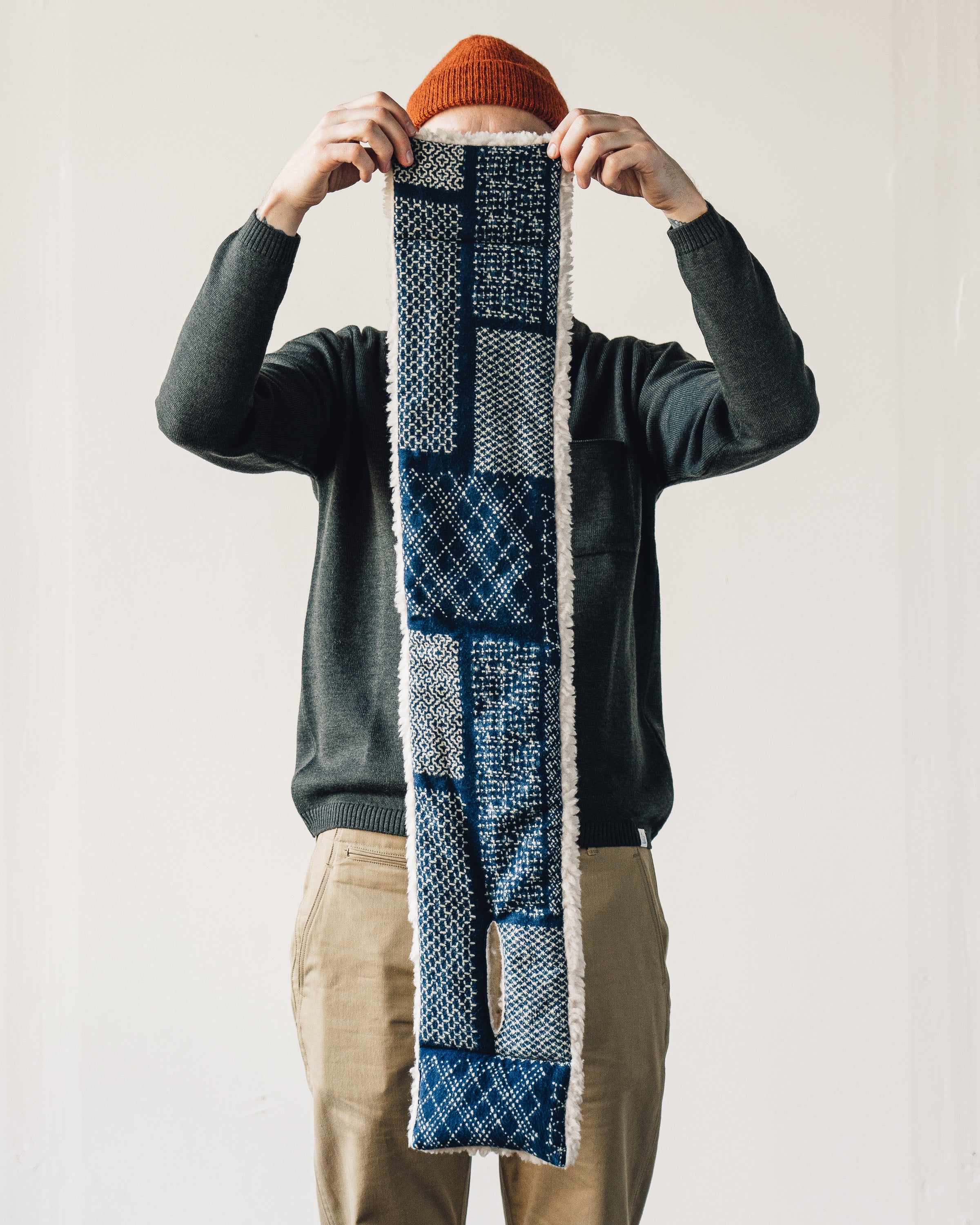 Kapital Sashiko Dye Kesa Scarf, Indigo – Glasswing