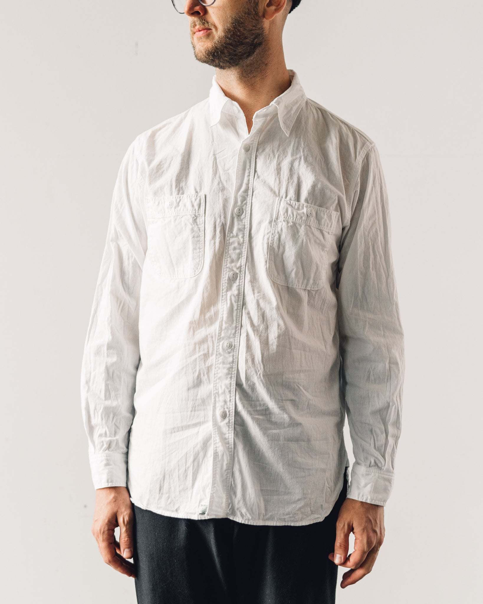orSlow Chambray Shirt, White