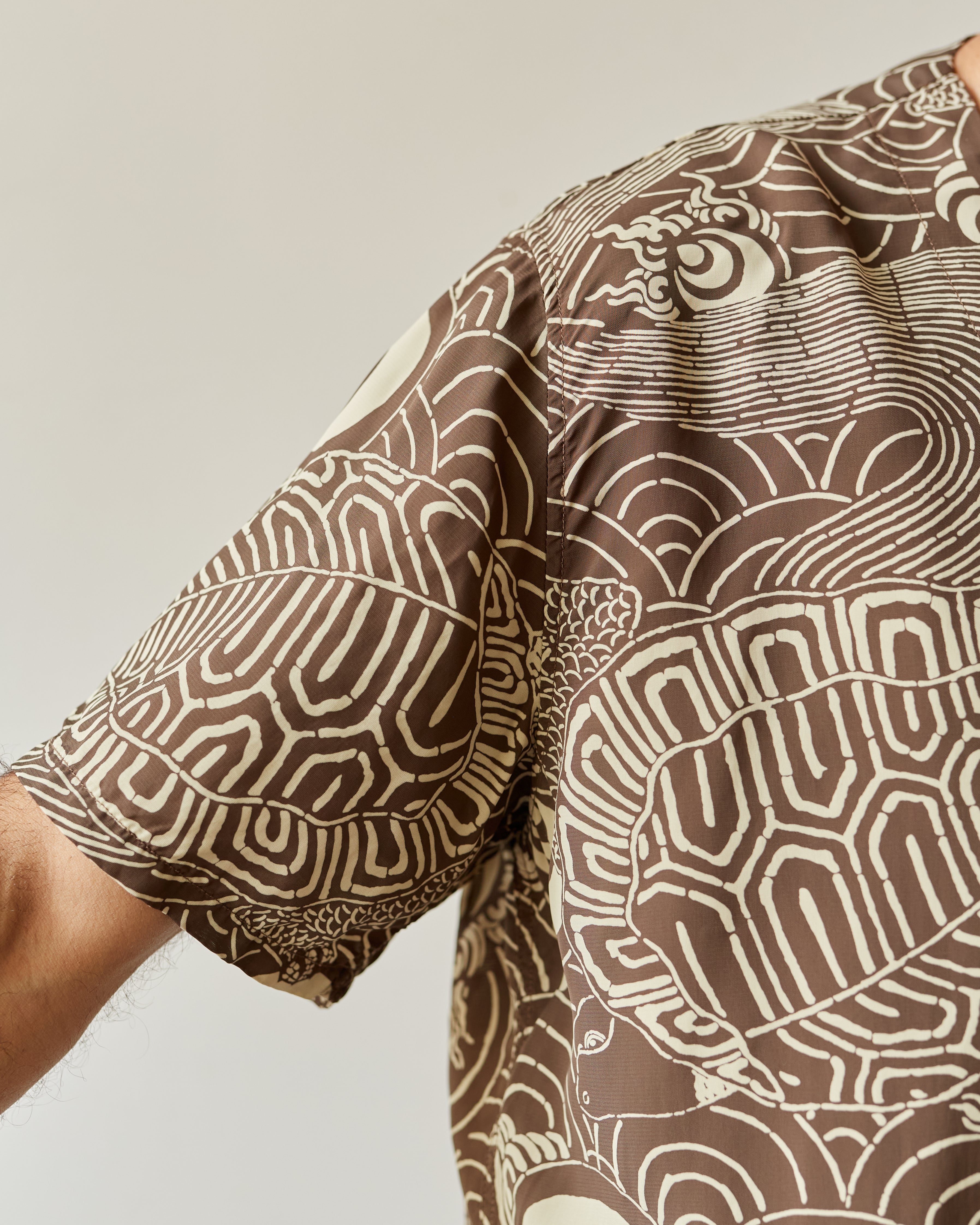 orSlow Hawaiian Cardigan, Turtle Print – Glasswing