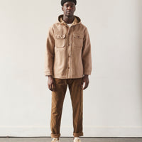 orSlow Hooded Reversible Wool Jacket, Beige