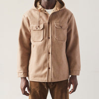 orSlow Hooded Reversible Wool Jacket, Beige