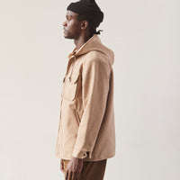 orSlow Hooded Reversible Wool Jacket, Beige