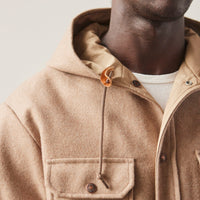 orSlow Hooded Reversible Wool Jacket, Beige