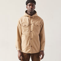 orSlow Hooded Reversible Wool Jacket, Beige