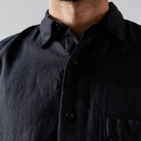 orSlow Loose Fit Linen Shirt, Black