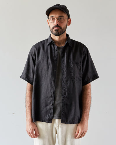 orSlow Loose Fit Short Sleeve Shirt, Black