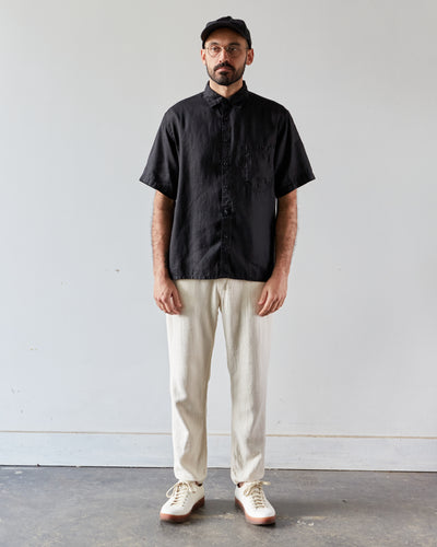 orSlow Loose Fit Short Sleeve Shirt, Black
