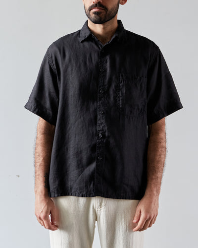 orSlow Loose Fit Short Sleeve Shirt, Black