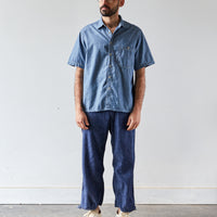 orSlow Loose Fit Short Sleeve Shirt, Chambray