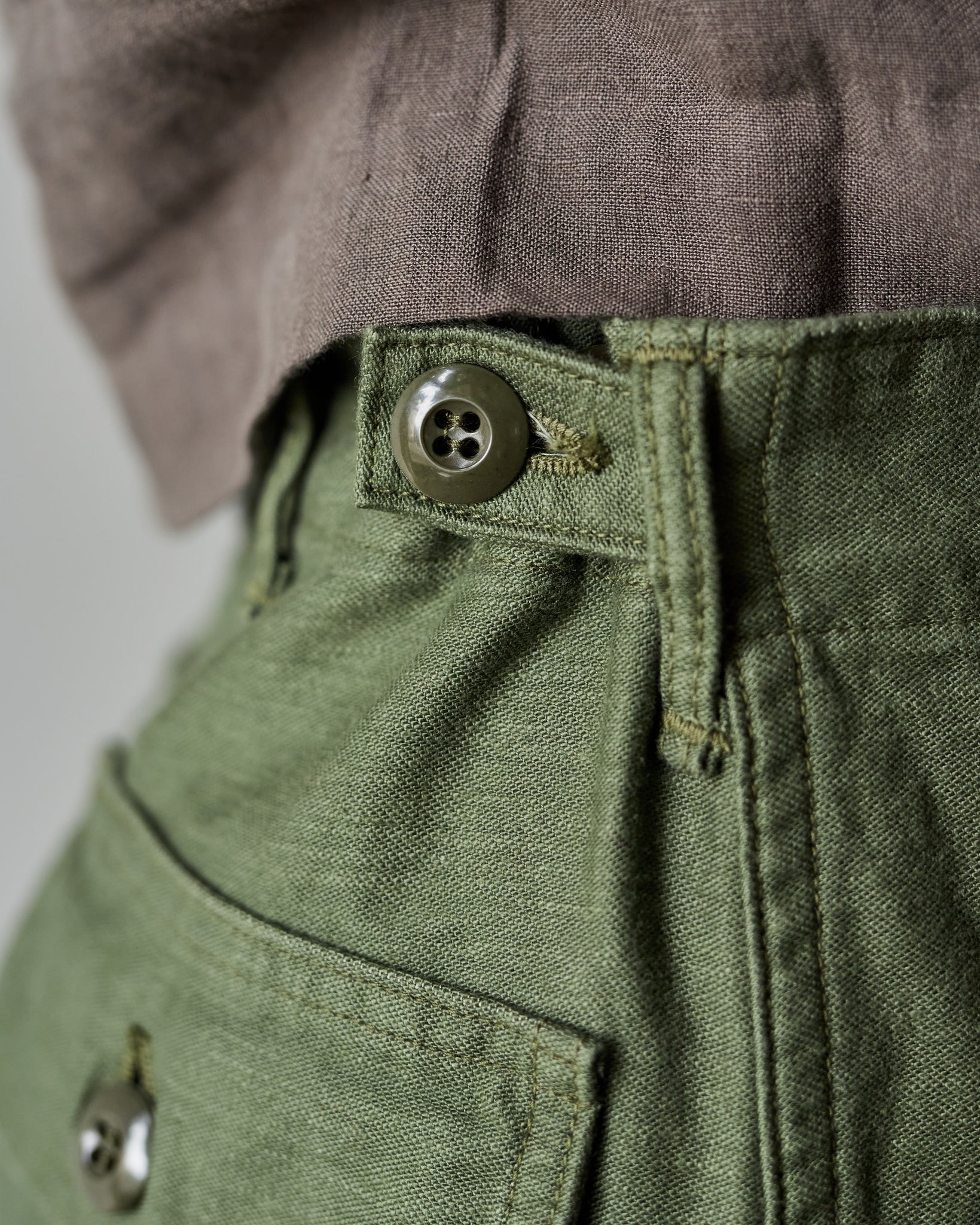 orSlow Short Length US Army Pants, Green