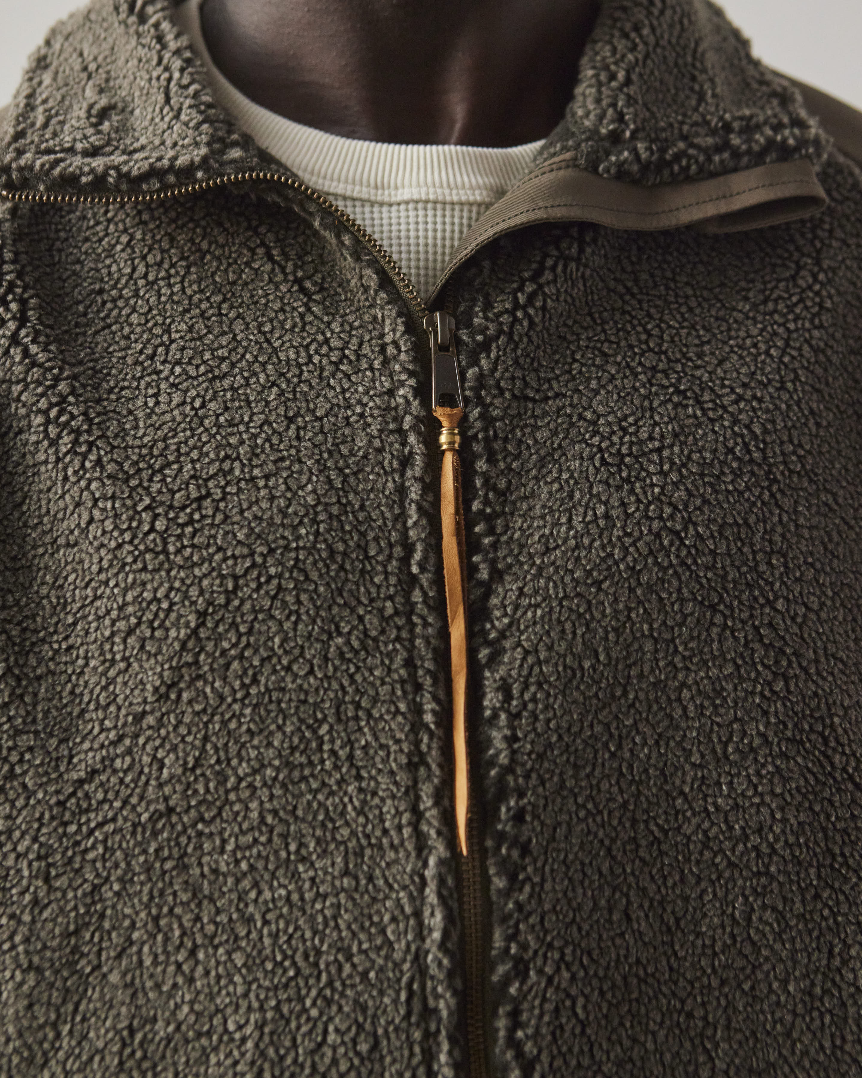 orSlow Unisex Fleece Boa Jacket, Army Green – Glasswing orSlow Unisex Fleece Boa Jacket, Army Green – Glasswing