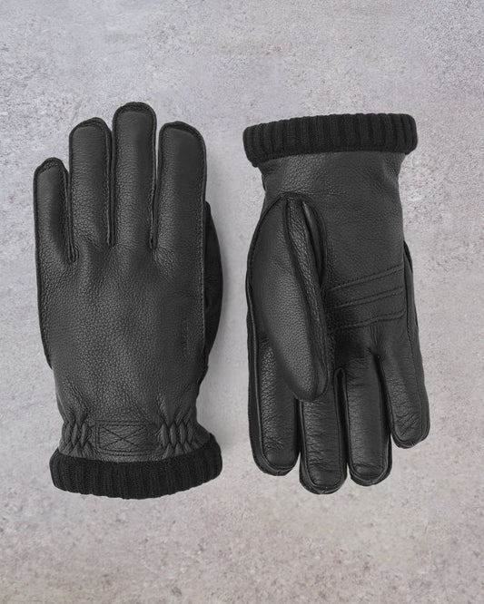 Hestra Deerskin Primaloft Rib Glove, Black